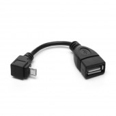 Angled Micro USB Male to USB Female OTG Host Cable