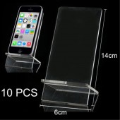 Clear Acrylic Two-Piece Cross Design Phone Exhibition Display Stand Holder 10X