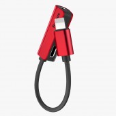 BASEUS - L32 Lightning 8pin to 3.5mm Audio Jack + Lightning Charge Port Cable Red